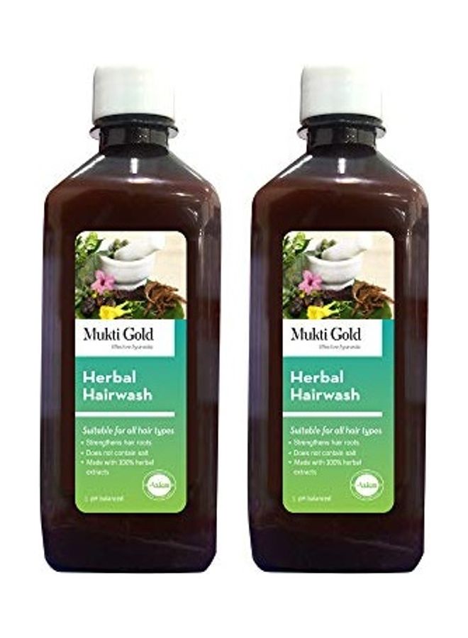 Axiom Pack Of 2  Muktigold Herbal Hairwash Multicolour 1Liters - Image 1