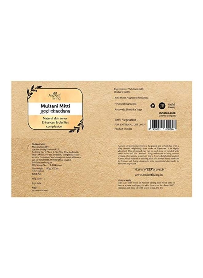 Ancient Living Set Of 2 Organic Multani Mitti Clear 100grams  - Image 2