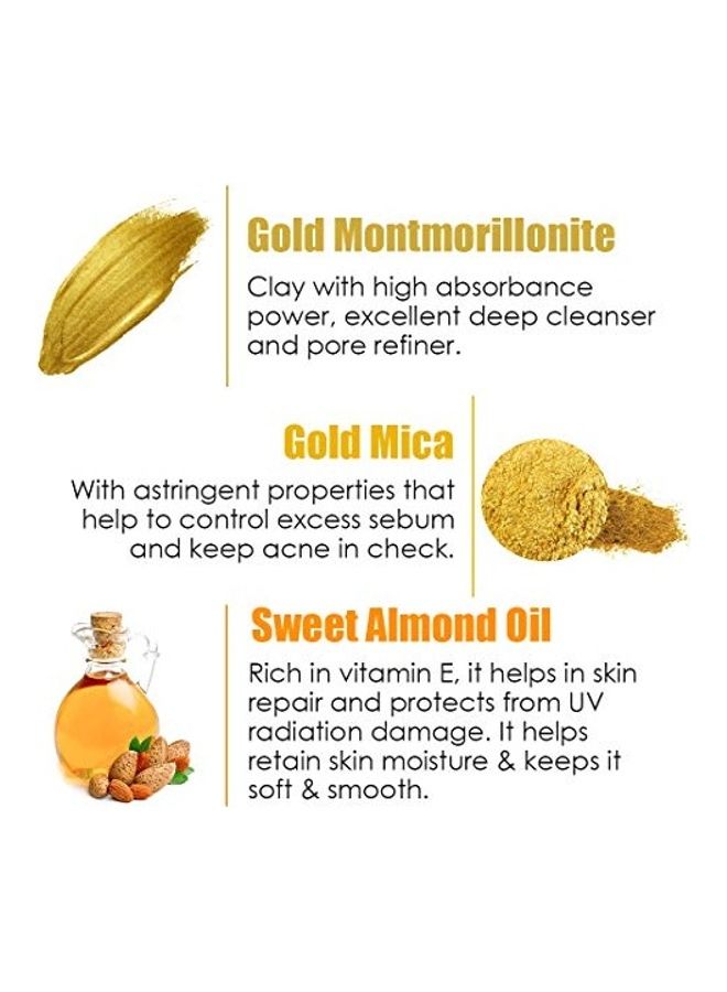 Gold Clay Face Mask With Applicator Gold 200ml