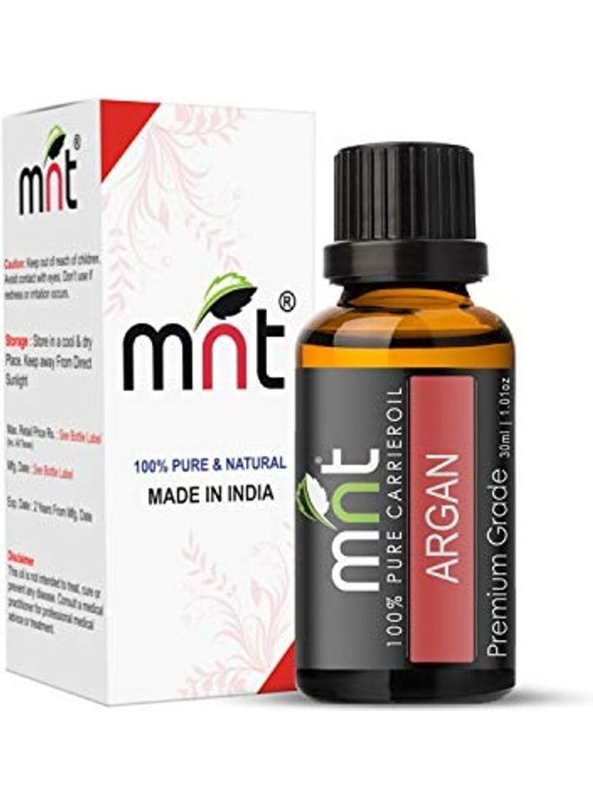 MNT Moroccan Argan Cold Pressed Carrier Oil Clear 30ml - Image 1