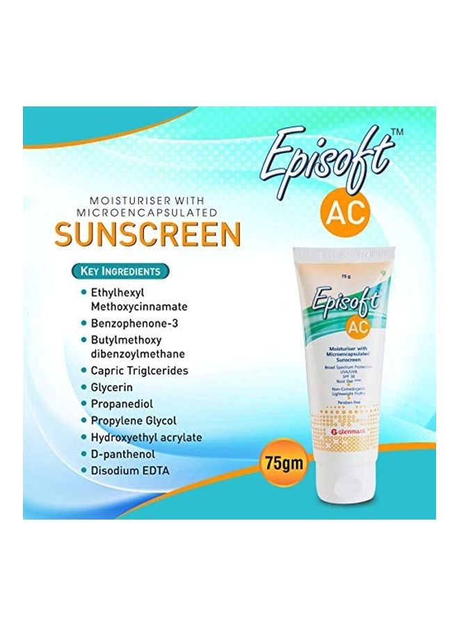 Episoft - Ac Moisturiser With Microencapsulated Sunscreen White 75grams - Image 1