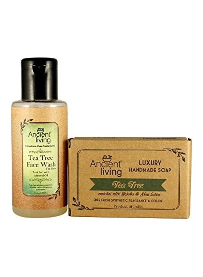 Ancient Living Tea Tree Face Wash With Tea Tree Soap Clear 100ml  - Image 1