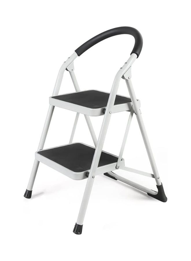 2-Steps Foldable Ladder White/Black 77.5x49x51cm