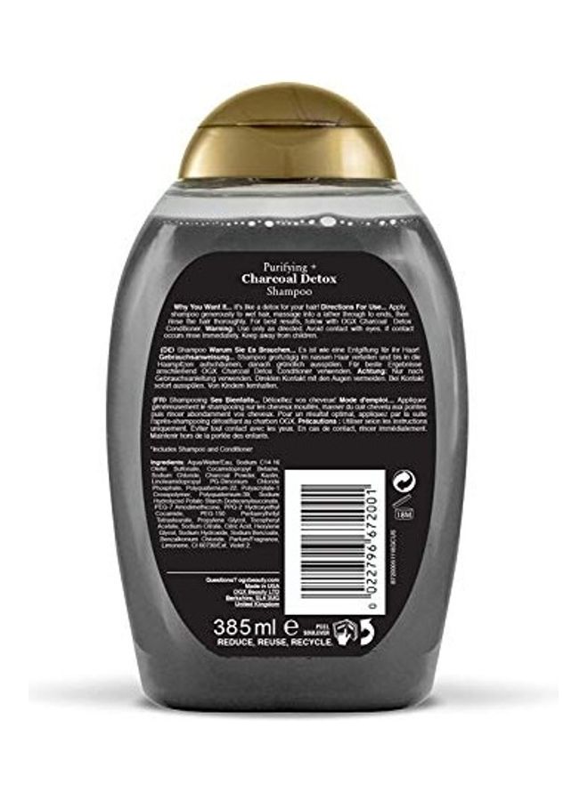 Ogx - Purifying Charcoal Detox Shampoo With Conditioner Multicolour 385+385ml - Image 1