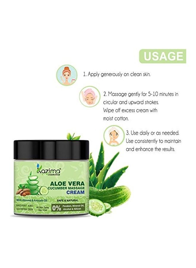 كازيما كريم تدليك بالألوفيرا والخيار شفاف 100جرام - Image 3