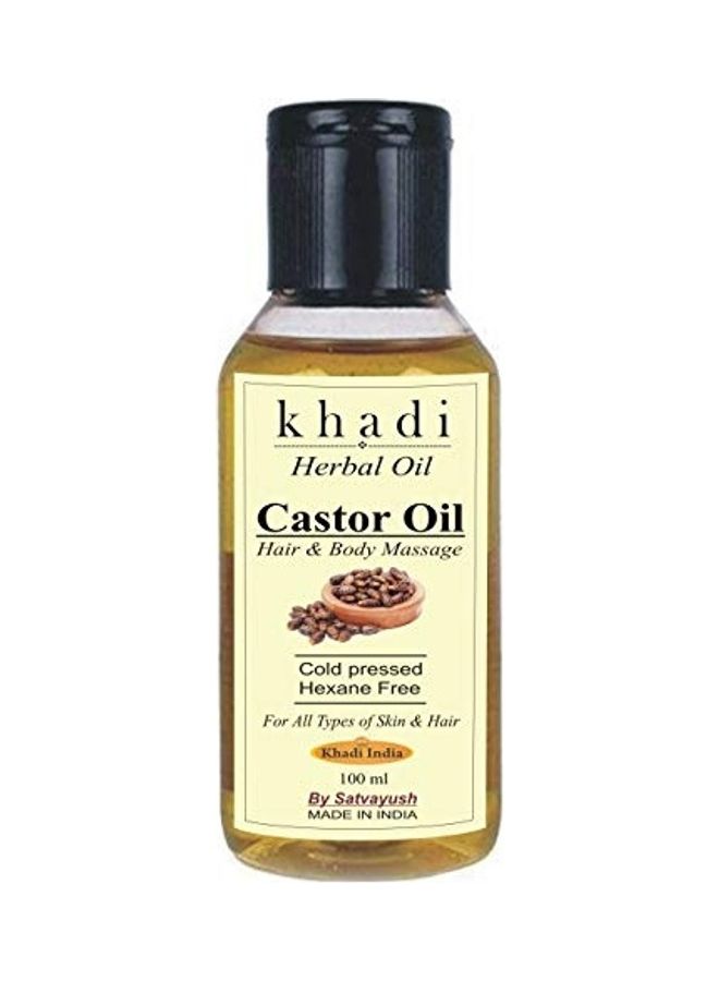Satvayush Khadi Cold Pressed Castor Oil Clear 100ml - Image 1