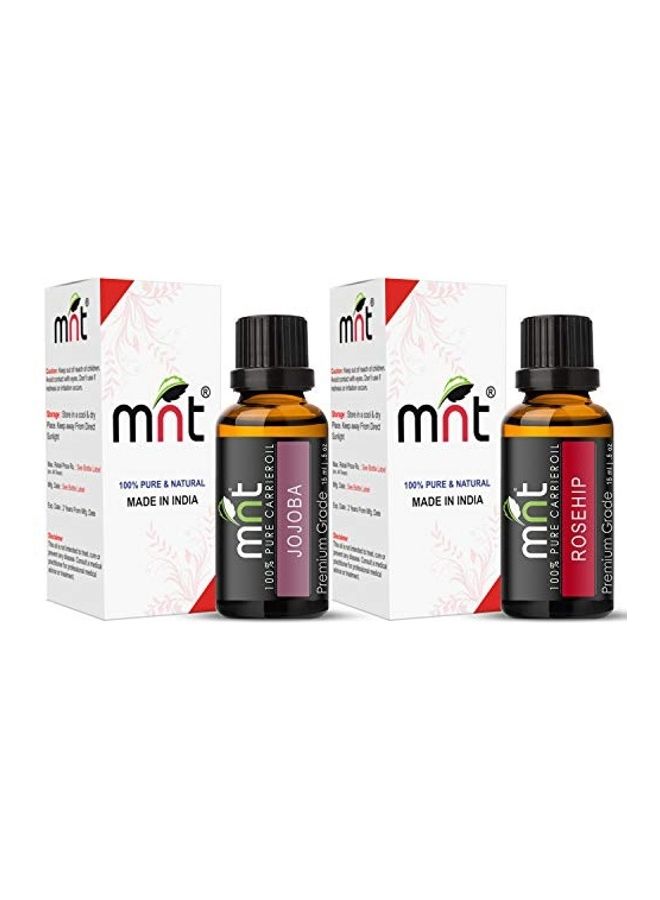 MNT Combo Of Jojoba Oil And Rosehip Oil For Hair Growth And Skin Care Multicolour 30ml - Image 2