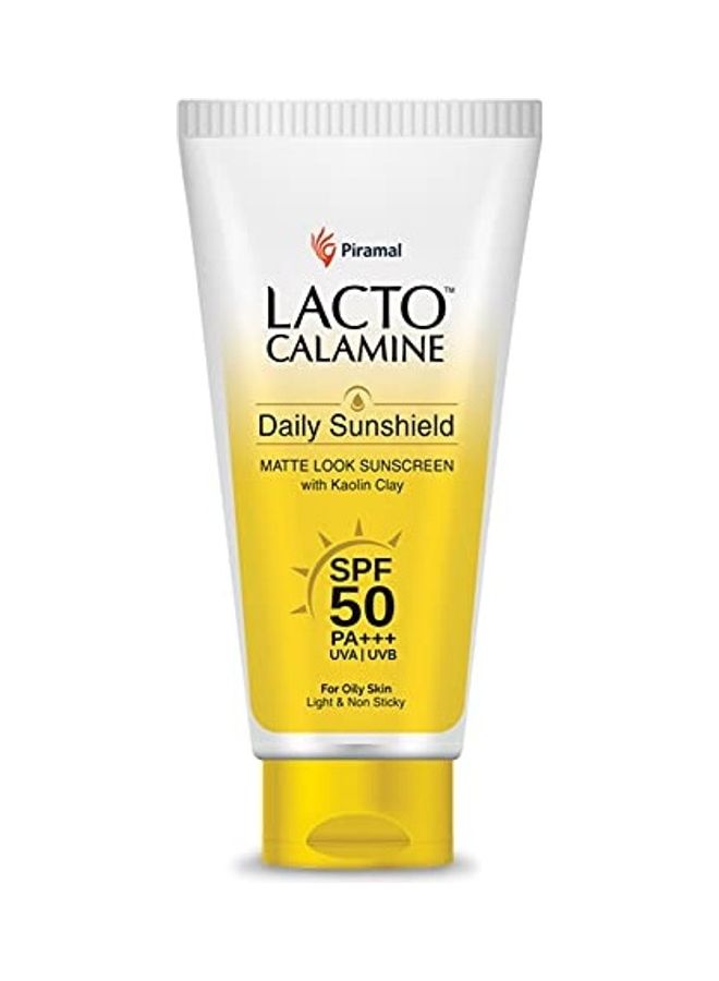 Lacto Calamine Sunshield Matte Look Sunscreen SPF50 PA+++ Clear 50grams  - Image 1