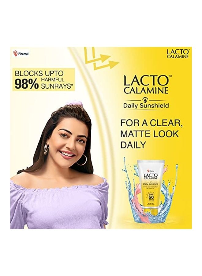 Lacto Calamine Sunshield Matte Look Sunscreen SPF50 PA+++ Clear 50grams  - Image 3