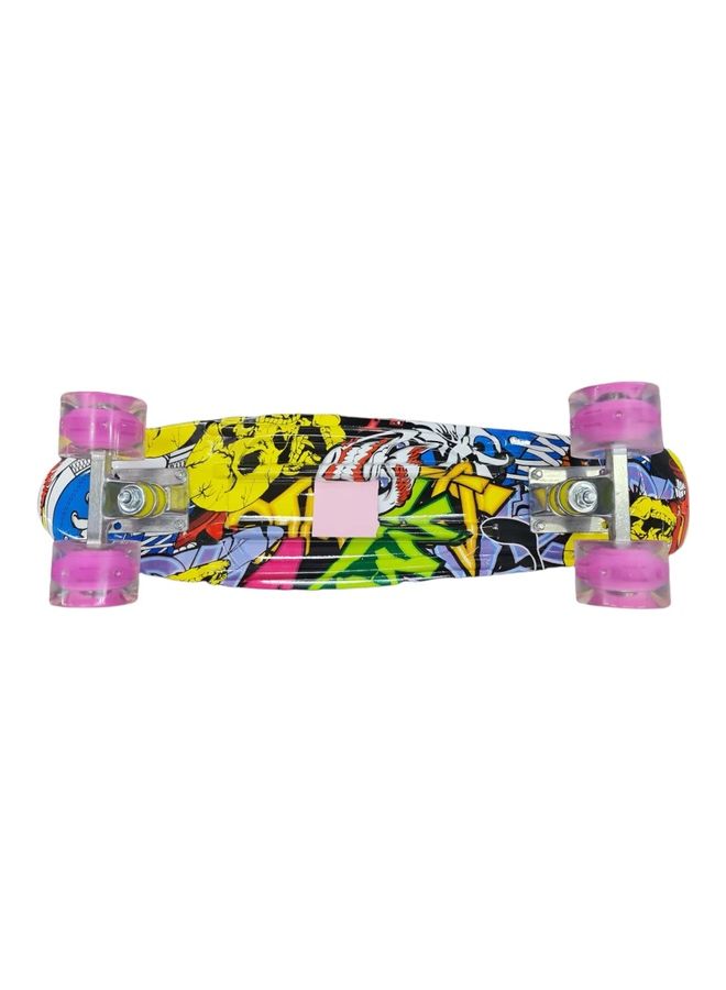 Printed Skateboard With LED Flash Tyre