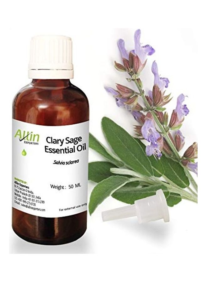Allin Exporters Natural And Undiluted Clary Sage Oil Multicolour 50ml  - Image 1