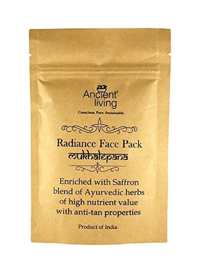 Ancient Living Organic Radiance Face Pack with Anti-Tan properties Yellow 40grams  - Image 1