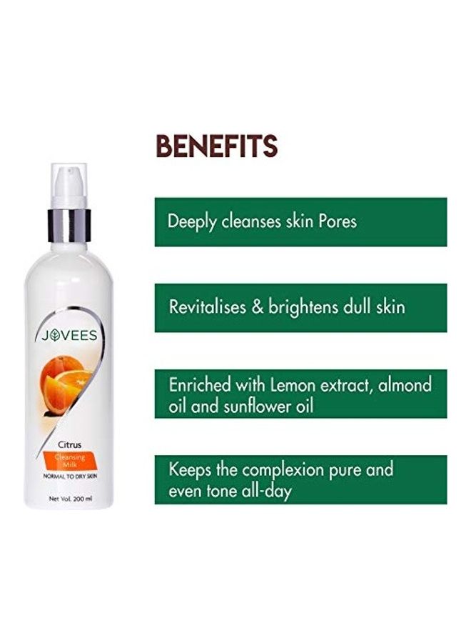 Jovees Citrus Cleansing Milk Clear 200ml - Image 5