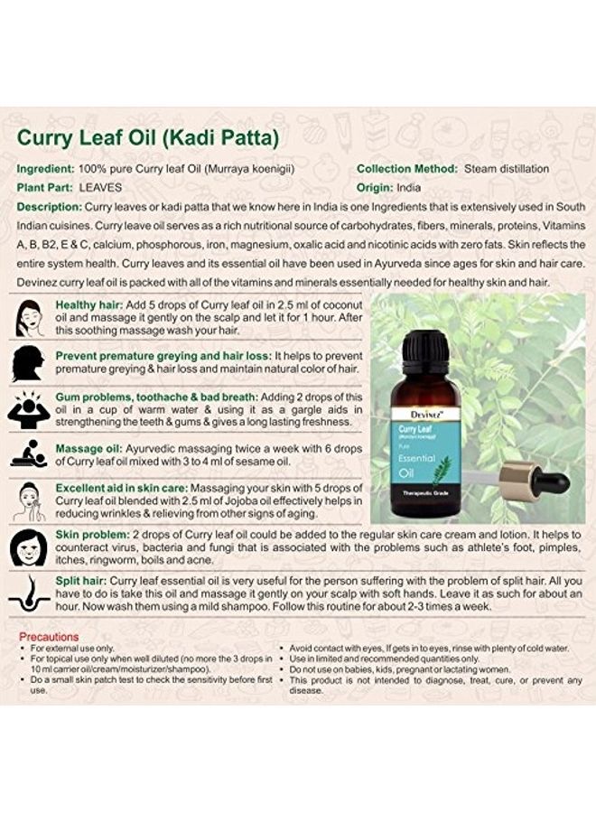 Devinez Curry Leaf Essential Oil Clear 10ml  - Image 4