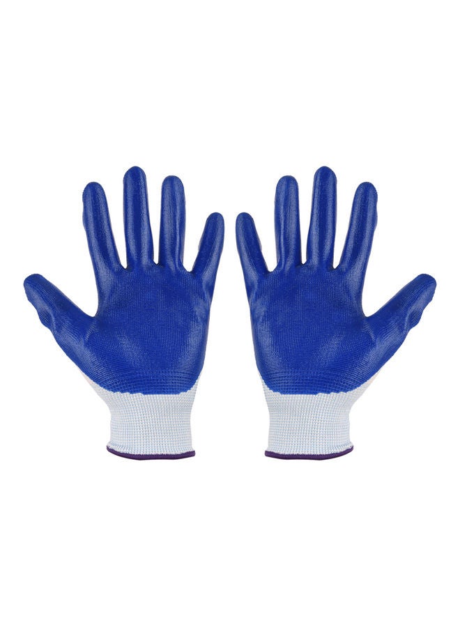6-Pairs Nitrile Work Gloves Blue 100x60x100cm - Image 1