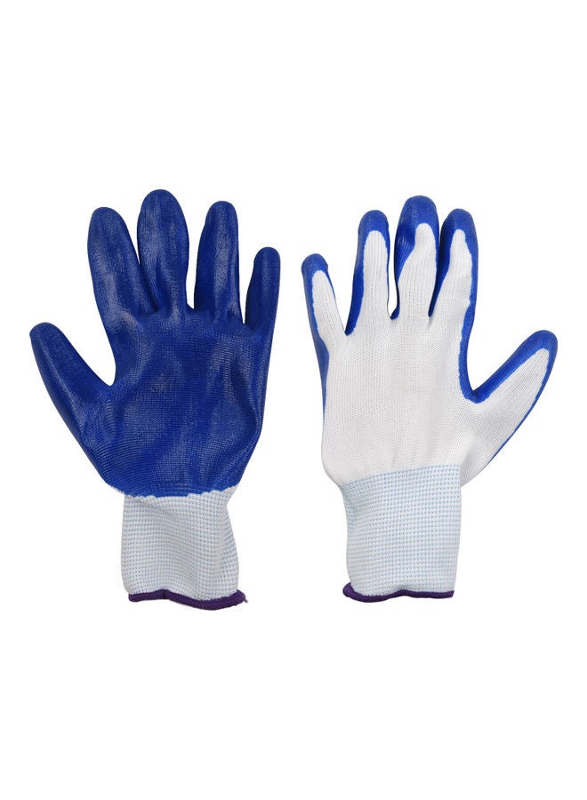 6-Pairs Nitrile Work Gloves Blue 100x60x100cm - Image 2