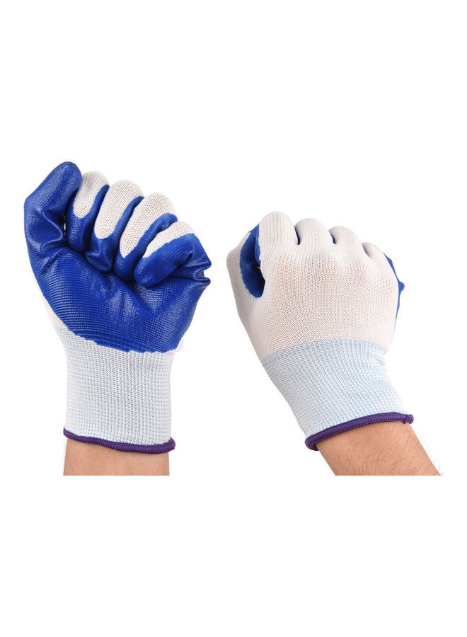 6-Pairs Nitrile Work Gloves Blue 100x60x100cm - Image 5