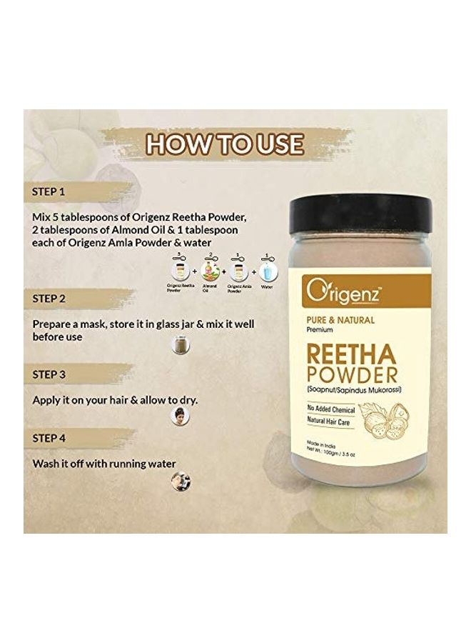 Origenz Reetha Powder Clear 100grams - Image 4