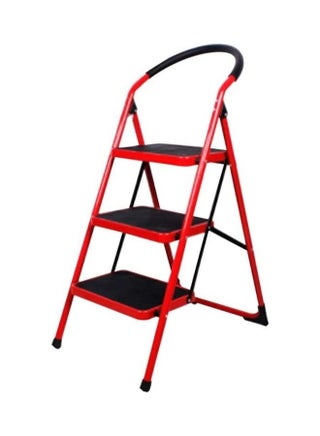 3-Steps Foldable Ladder Red/Black 109x67x47cm - v1629547887/N50299248A_1