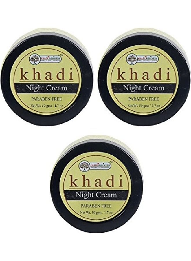 KHADI RISHIKESH Pack Of 3 Night Creams White 50grams - Image 1