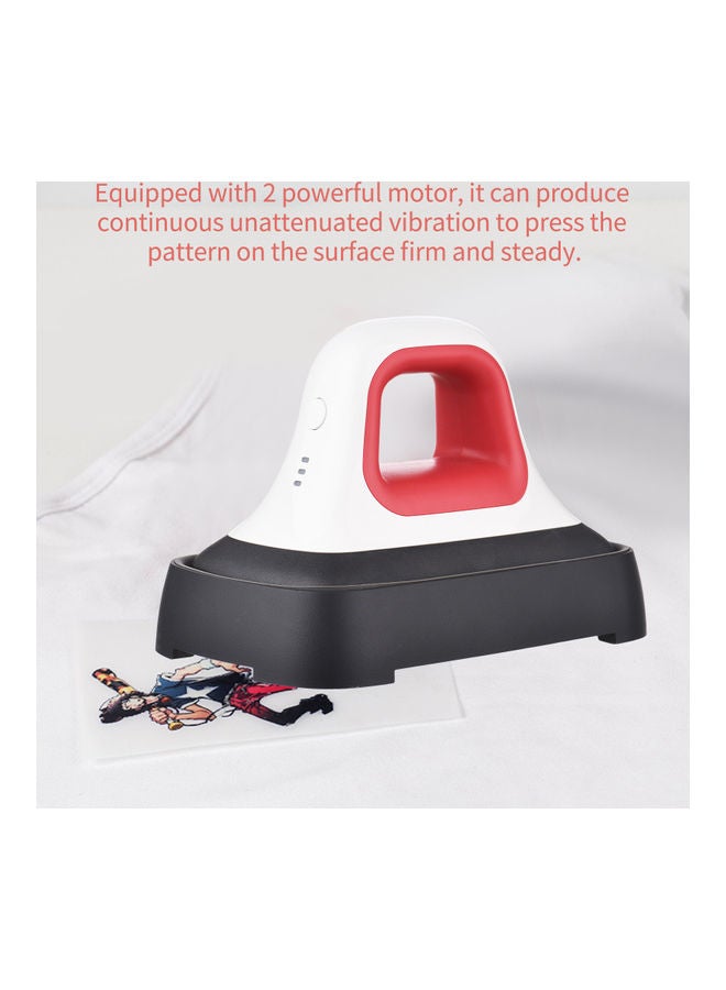 Generic - Mini Heat Press T-Shirt Printing Iron Machine Black/White/Red - Image 1