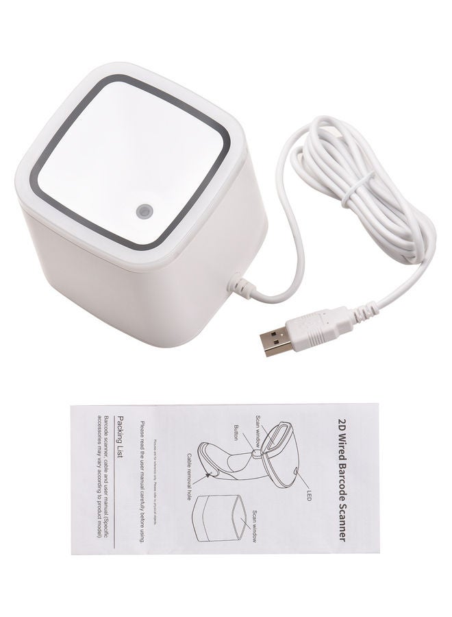 Generic Hands-Free USB Wired Bar Code Reader White  - Image 5
