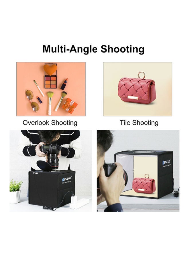 PULUZ - 13-Piece Portable Photography Light Box And Backdrop Set Black - Image 1