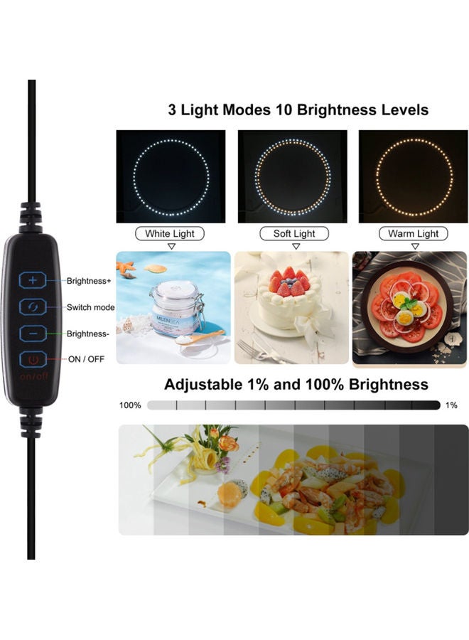 PULUZ - 13-Piece Portable Photography Light Box And Backdrop Set Black - Image 1