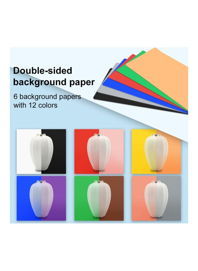 PULUZ - 13-Piece Portable Photography Light Box And Backdrop Set Black - Image 1