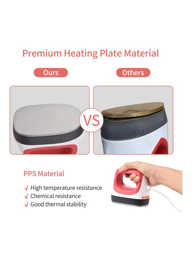 Mini Heat Press Machine Red/White/Black - Image 4