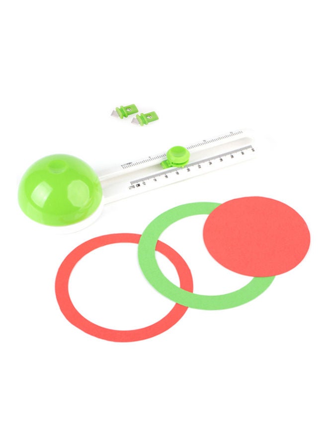 3-Piece Rotary Circle Cutter With Replacement Head Set Green/Red/White - Image 2