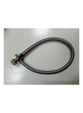 2-Piece Toilet Flexible Hose Connection Set 50 Cm Silver 2 X 50cm - v1629551510/N39385253A_2