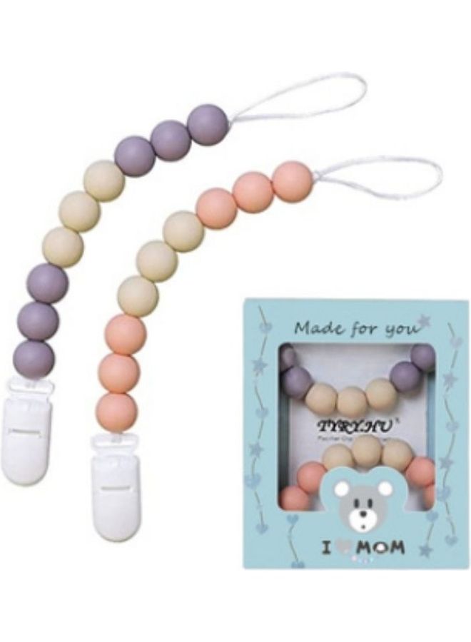 Teething Pacifier Clip Set - Image 1