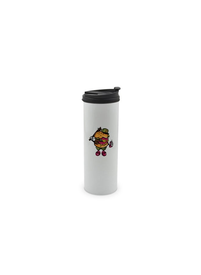 LIT Stainless Steel Printed Drinking Tumbler with Lid Multicolour - Image 1