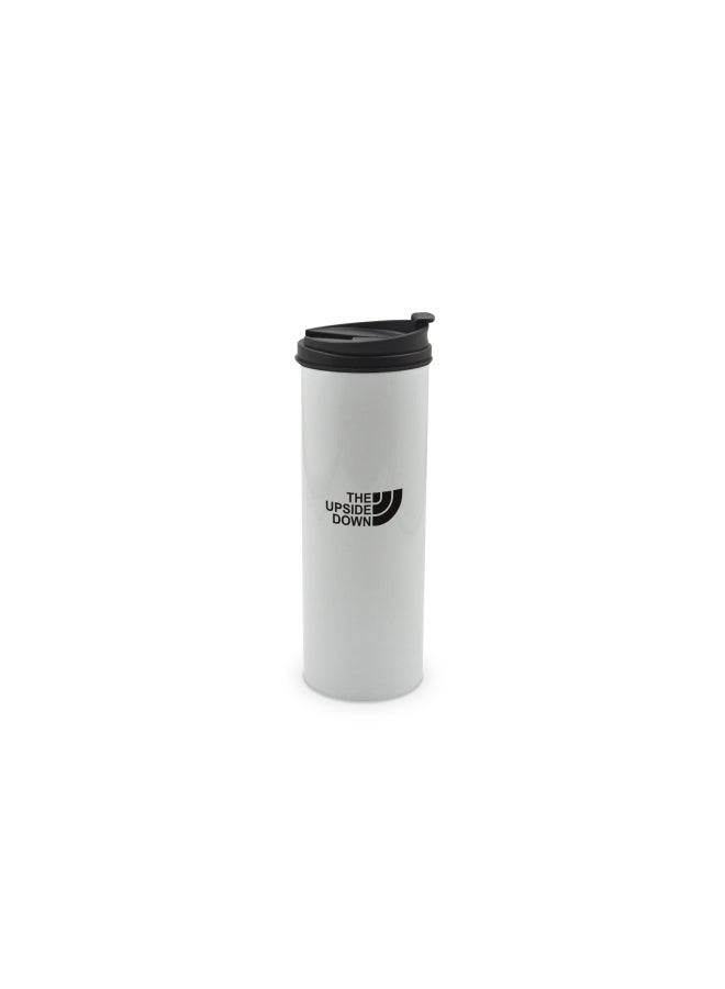 LIT Double Wall Tumbler with Easy Click Lock White/Black  - Image 1