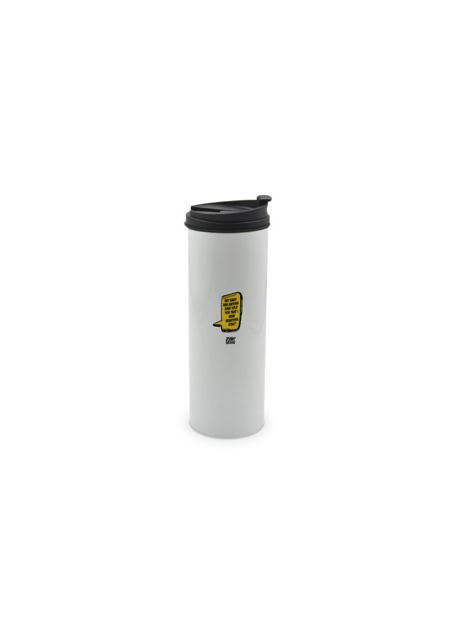LIT Stainless Steel Printed Drinking Tumbler with Lid Multicolour - Image 1