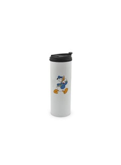 LIT Donald Duck Printed Stainless Steel Water Tumbler with Lid Multicolour 400ml  - Image 1