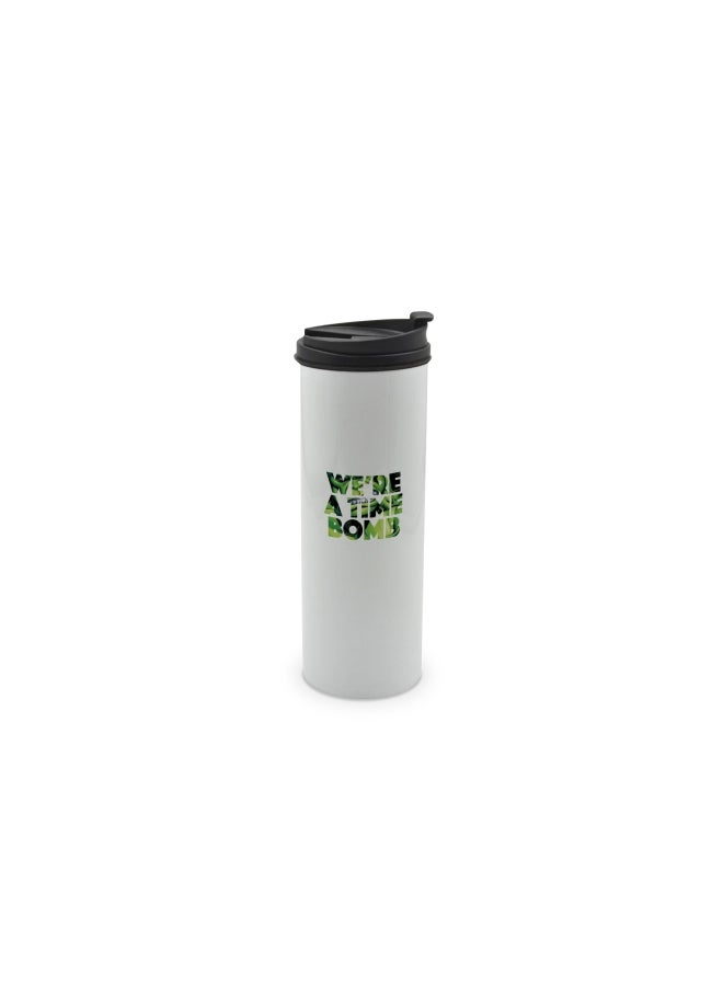 LIT Hulk Quote Printed Stainless Steel Water Tumbler with Lid Multicolour 400ml  - Image 1
