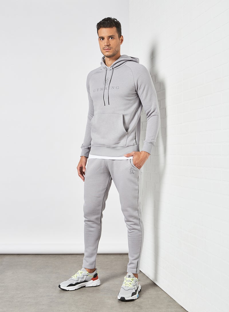 Gym King - Pro Logo Hoodie Grey - Image 1