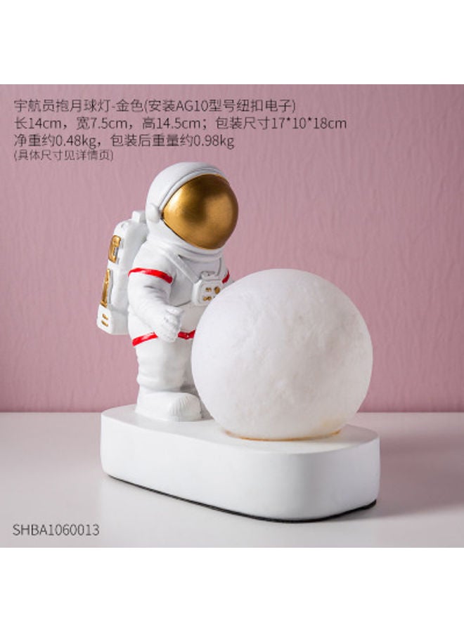 NIBEMINENT Scandinavian Style Astronaut Model Night Light White/Gold