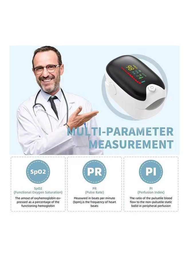 Generic - Portable Household Lightweight Finger Pulse Blood-Oxygen Saturation Monitor with SpO2 Measurement Tool - Image 1