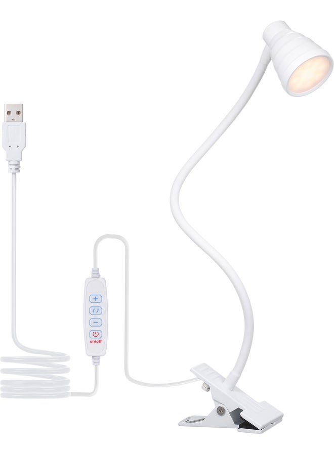 Tomshine 5W USB Powered Operated Table Lamp White 13x8.5x8.5cm  - Image 1
