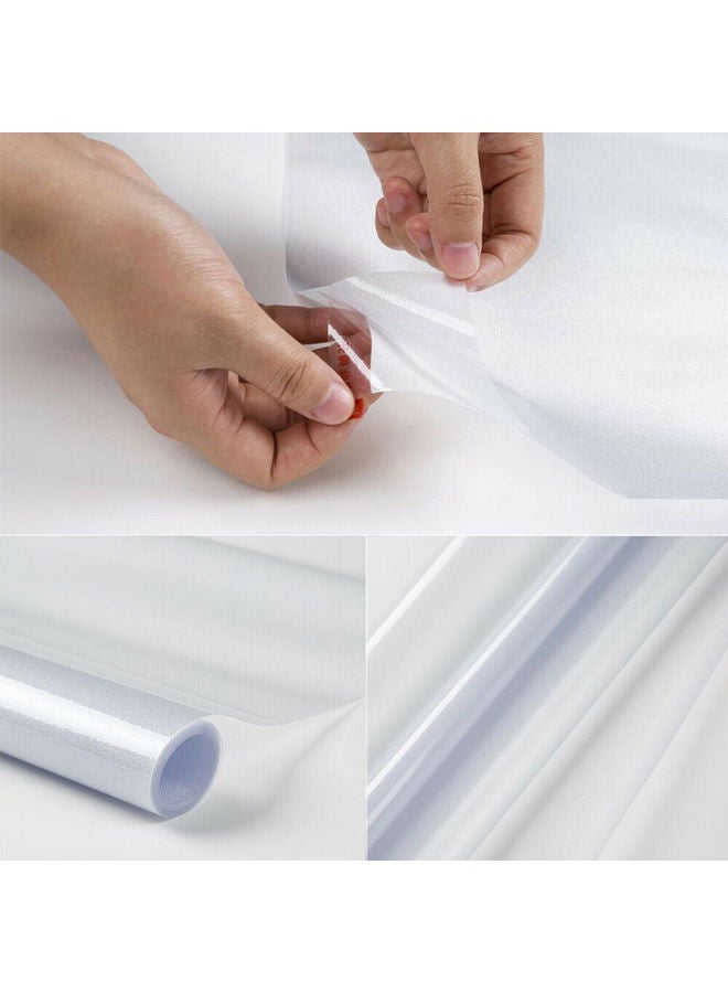 Generic - Non-adhesive Frosted Film Glass Window Door Film Clear - Image 1