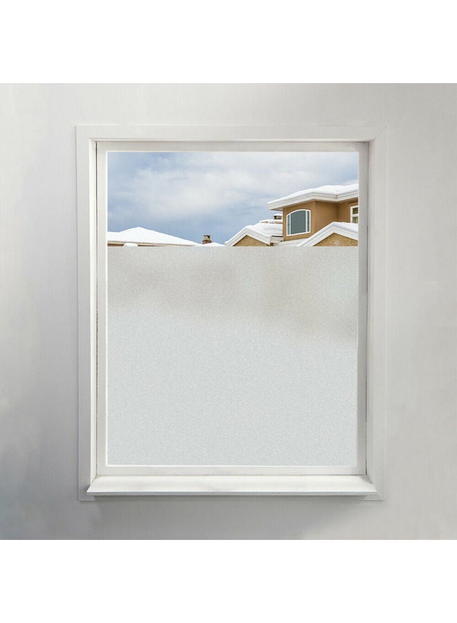 Generic - Non-adhesive Frosted Film Glass Window Door Film Clear - Image 1