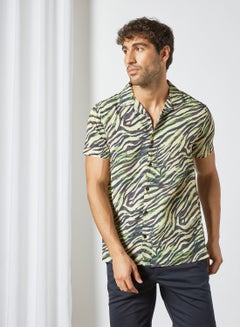 Animal Print Short Sleeve Shirt Multicolour