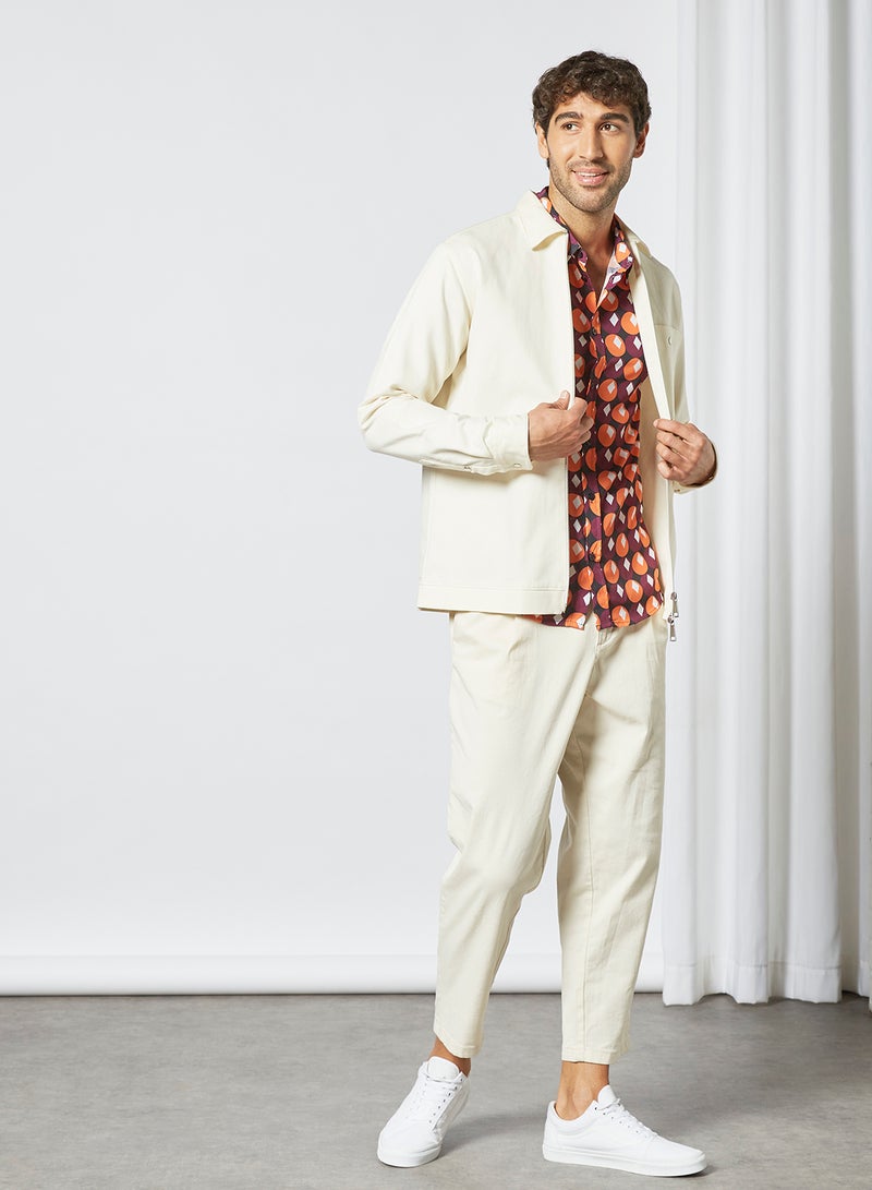 STATE 8 - Geometrical Print Shirt Red - Image 1