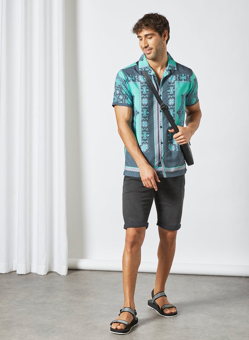 STATE 8 Bandana Print Shirt Blue  - Image 3