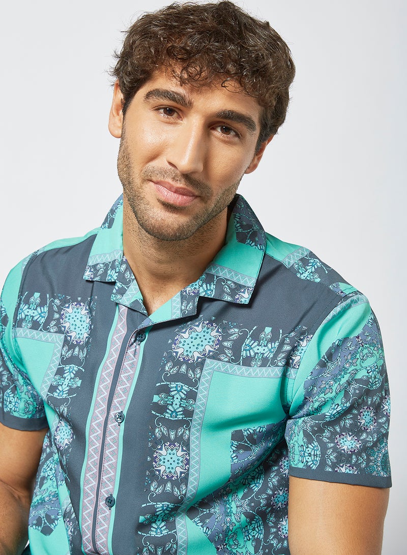 STATE 8 Bandana Print Shirt Blue  - Image 2