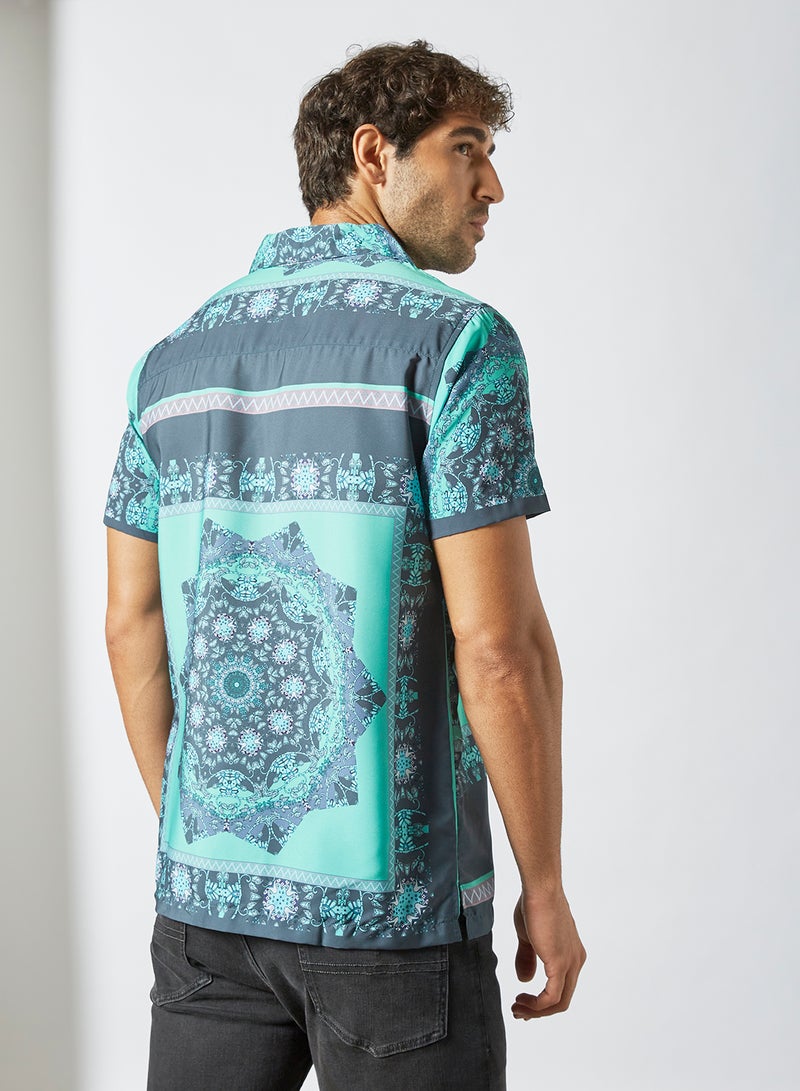 STATE 8 Bandana Print Shirt Blue  - Image 4