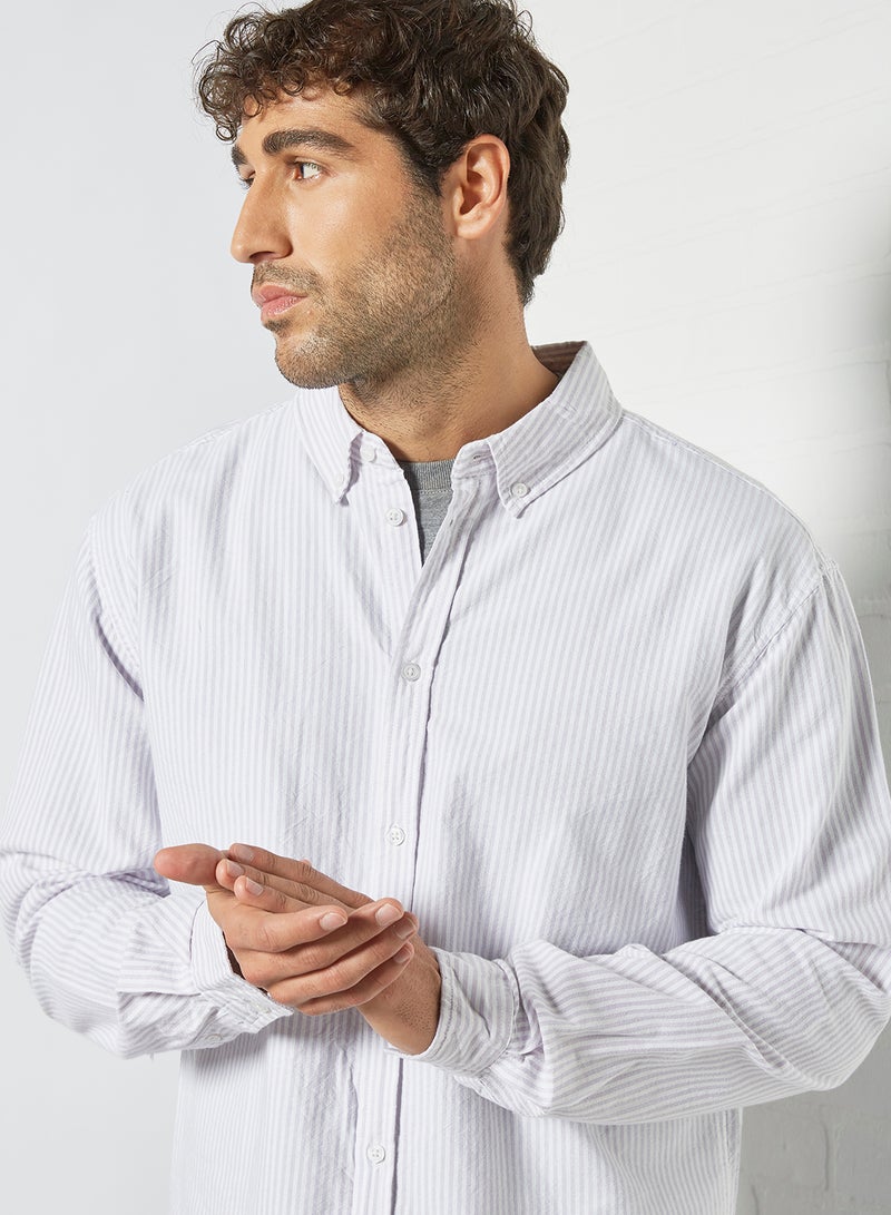 STATE 8 Stripe Print Shirt White - Image 4